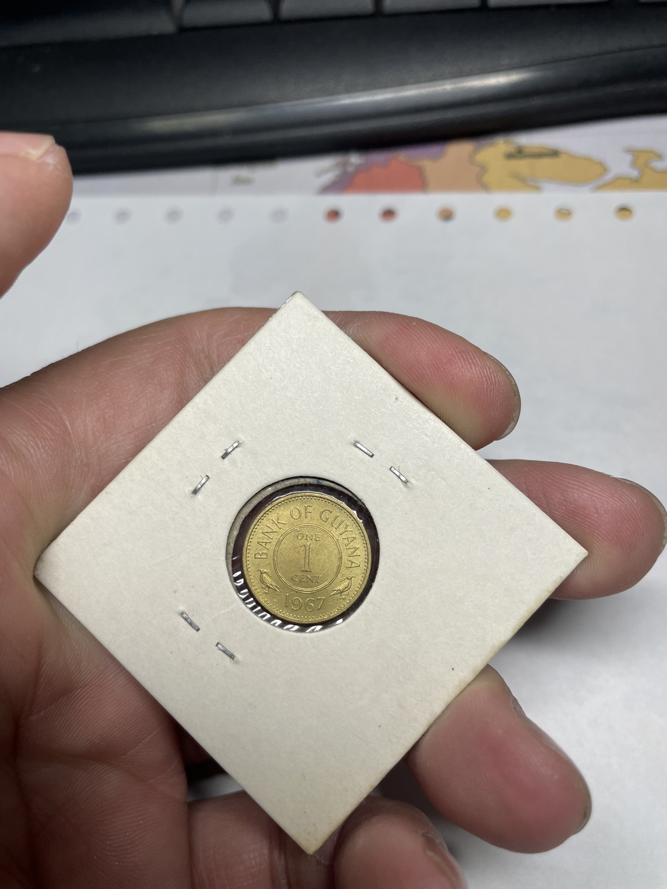 2024年集古藏今外币拍卖第三期-第4场—（总第24拍） 带光1967年圭亚那1分