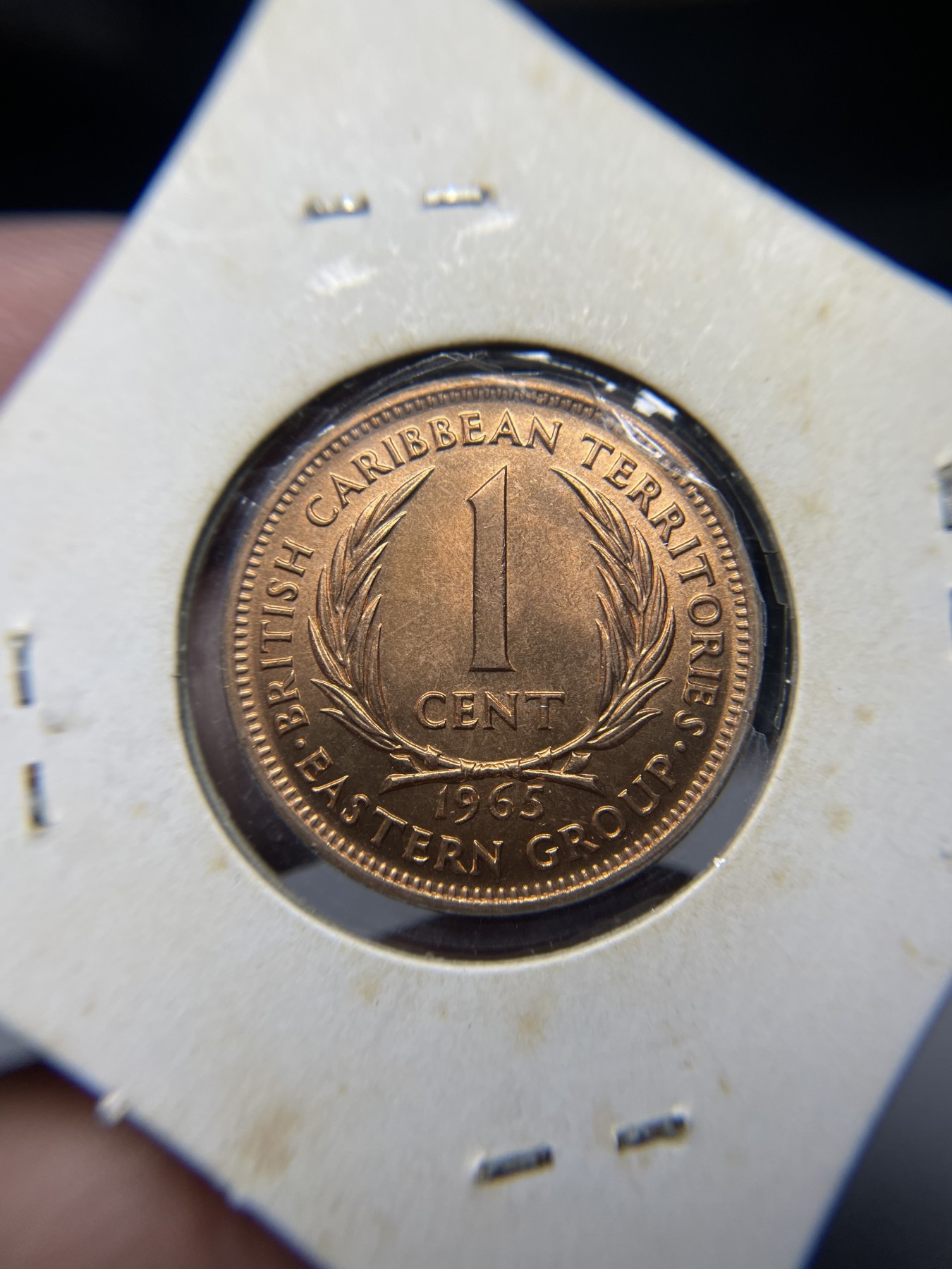 2024年集古藏今外币拍卖第三期-第3场—原光币、带光币专场（总第23拍） 1965年东加勒比1分