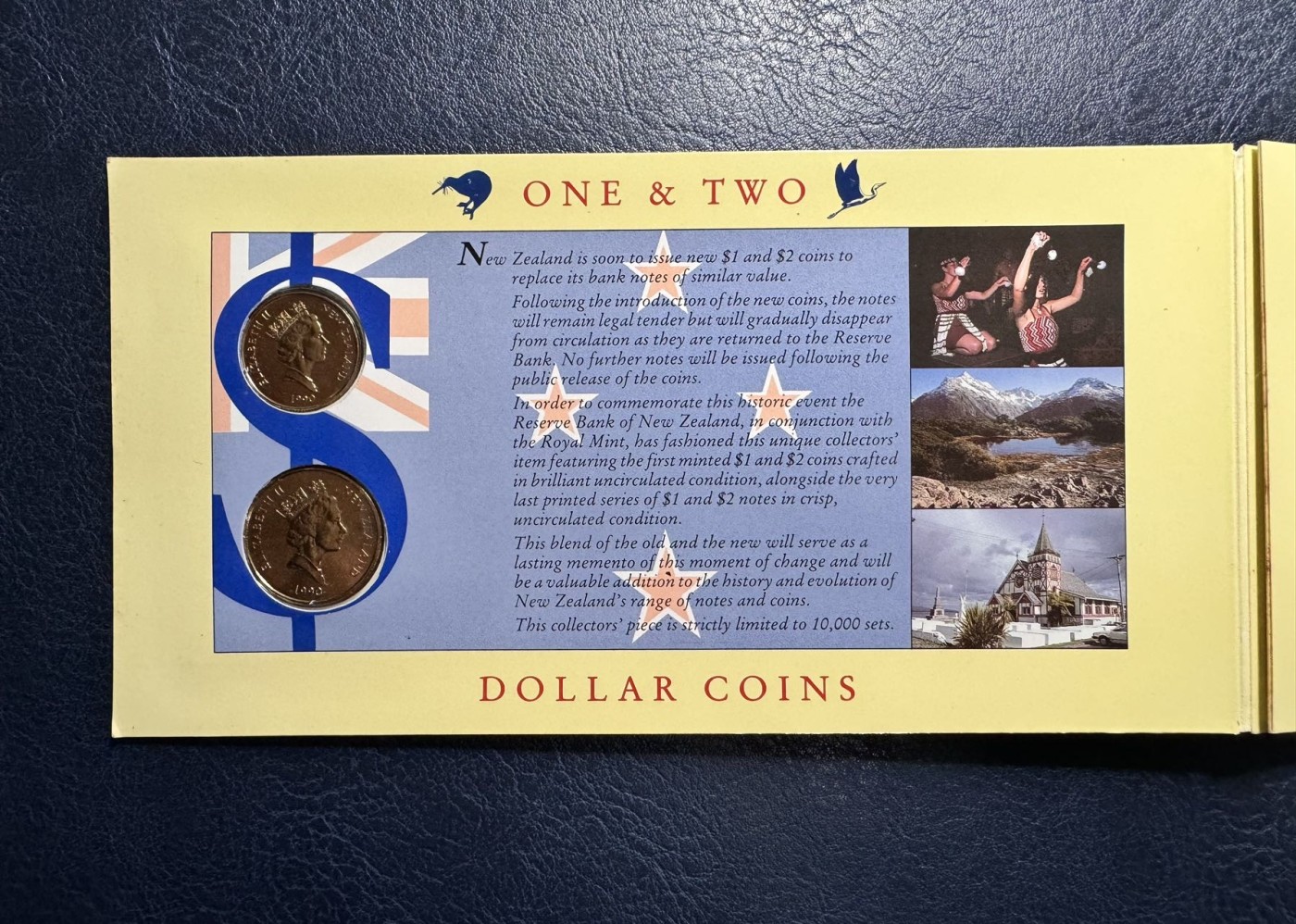 收藏联盟Quantum Auction 第334期拍卖  新西兰1和2元硬币纸币册 品相UNC 