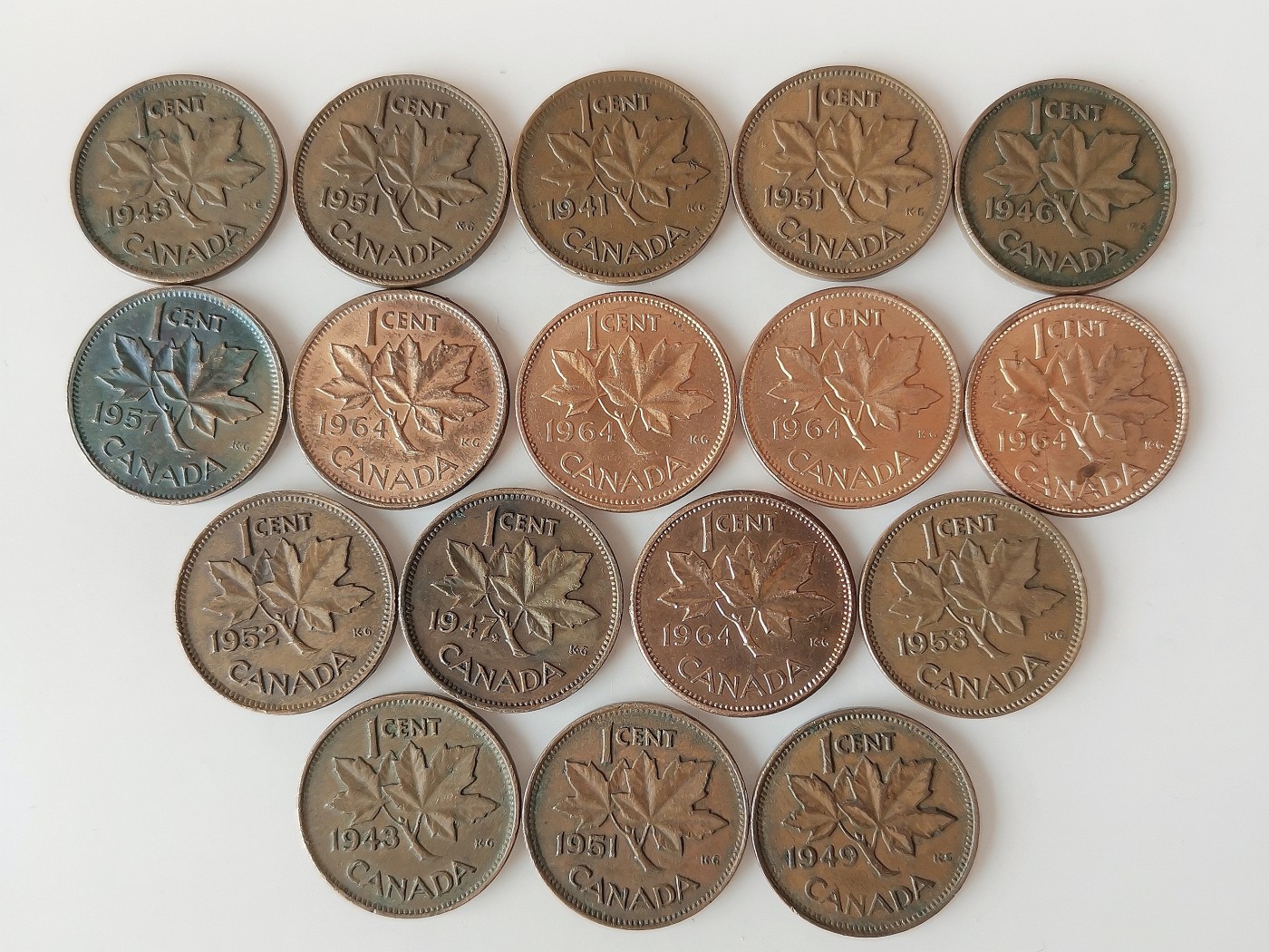 第一海外回流一元起拍收藏 散币专场 第74期 加拿大1分 两个头像版