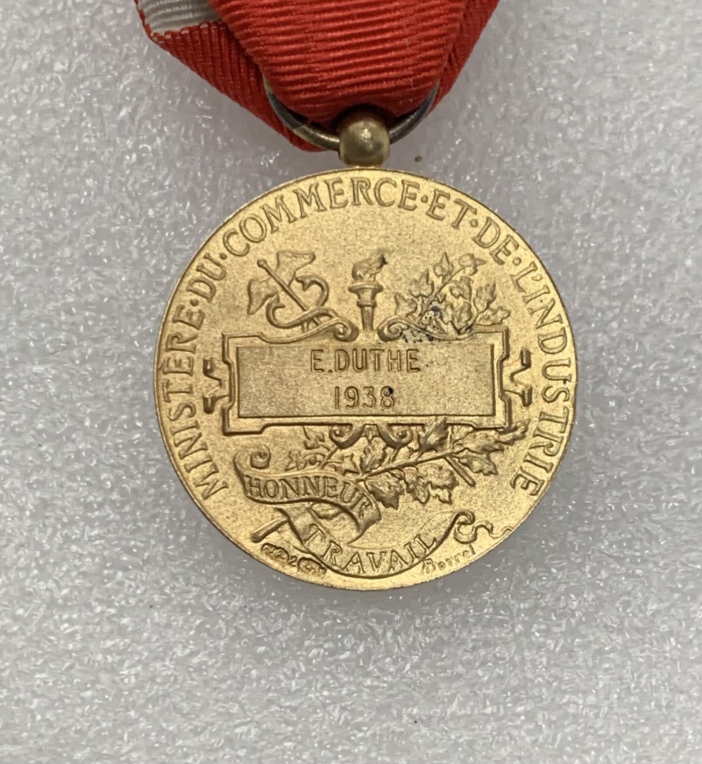 瓶子🏺第134期拍卖会  法国劳动镀金银奖章 丰饶角银标 15.2克