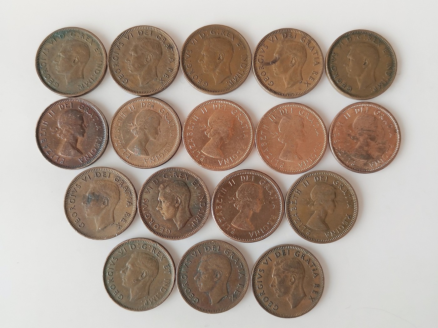 第一海外回流一元起拍收藏 散币专场 第74期 加拿大1分 两个头像版