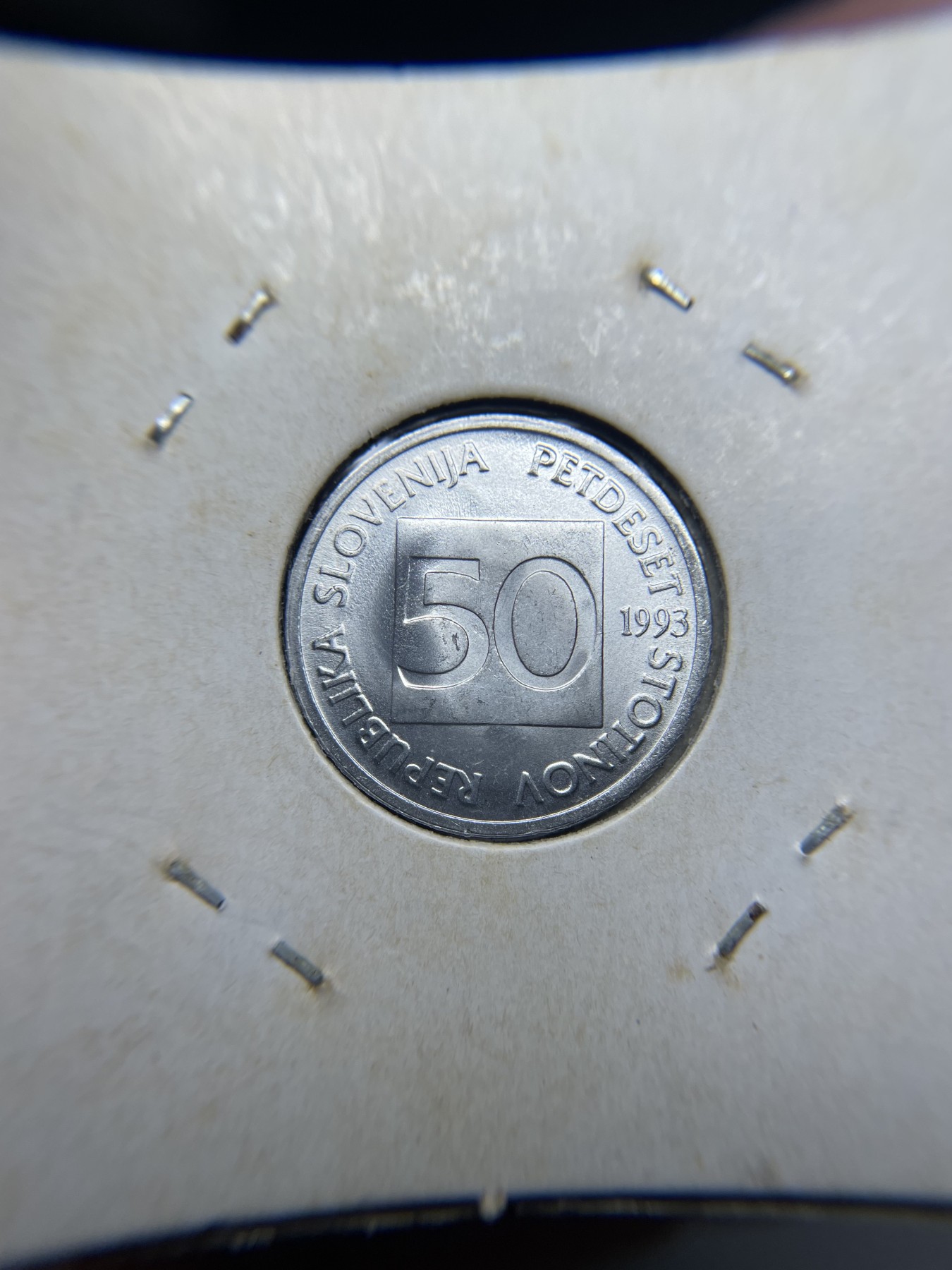 2024年集古藏今外币拍卖第三期-第3场—原光币、带光币专场（总第23拍） 1993年斯洛文尼亚50斯托蒂