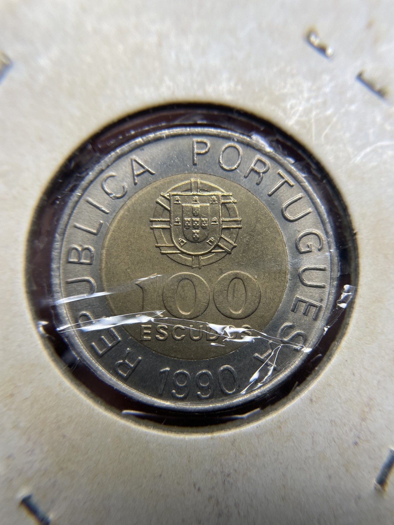 2024年集古藏今外币拍卖第三期-第3场—原光币、带光币专场（总第23拍） 1990年葡萄牙100埃斯库多