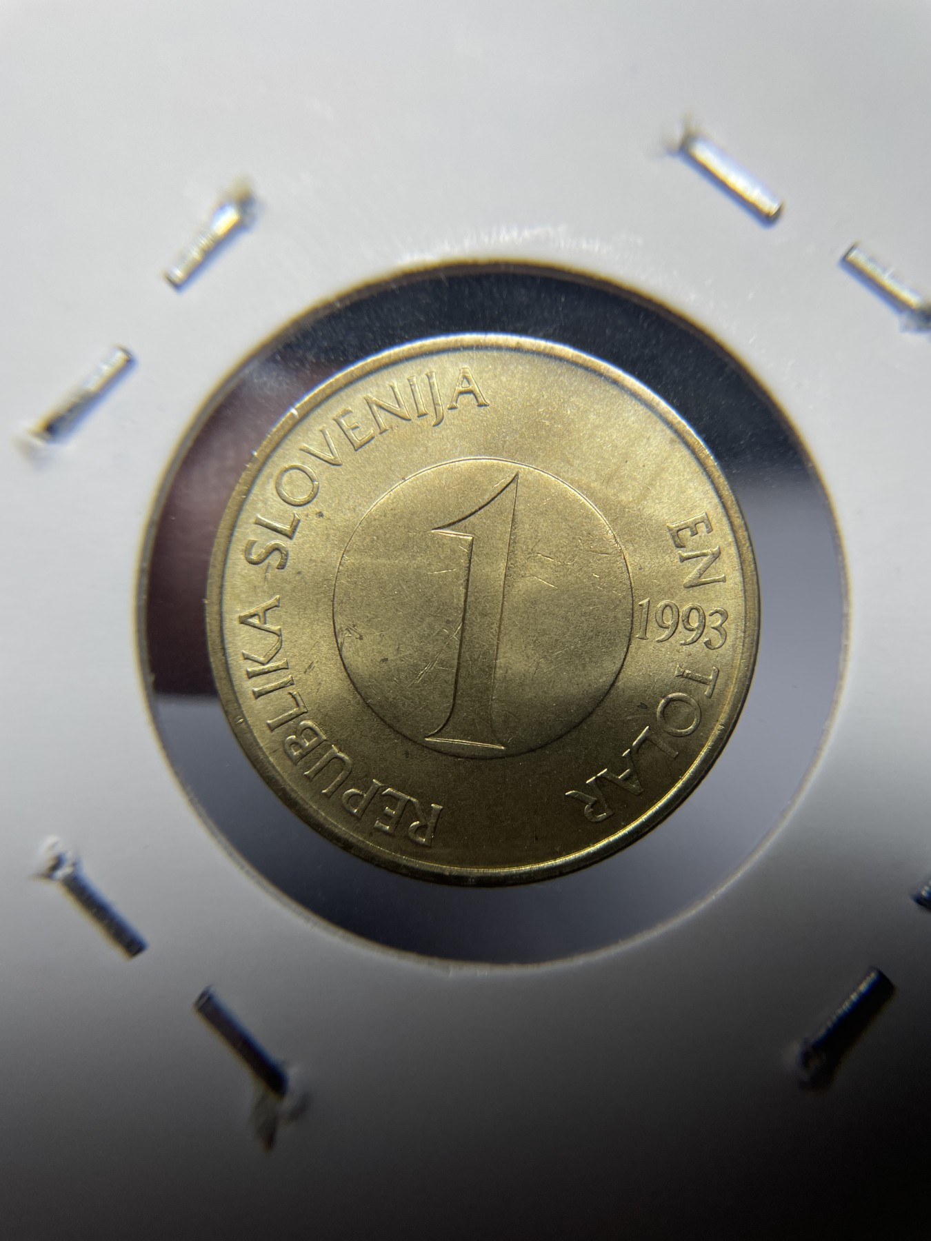 2024年集古藏今外币拍卖第三期-第3场—原光币、带光币专场（总第23拍） 1993年斯洛文尼亚1托拉