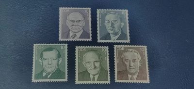 德国邮票专场，都是套票！ - 德国邮票一套，1983年发行，工人运动 著名人物 5全，品相如图