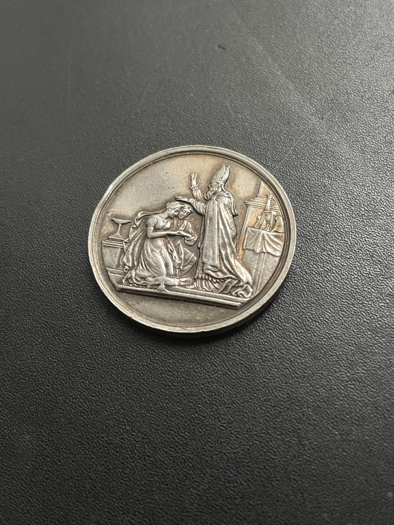 「木头集藏」章牌专场-第39期 法国婚礼银章  直径：27.5mm，9.7g，边铭：蜜蜂 ARGENT