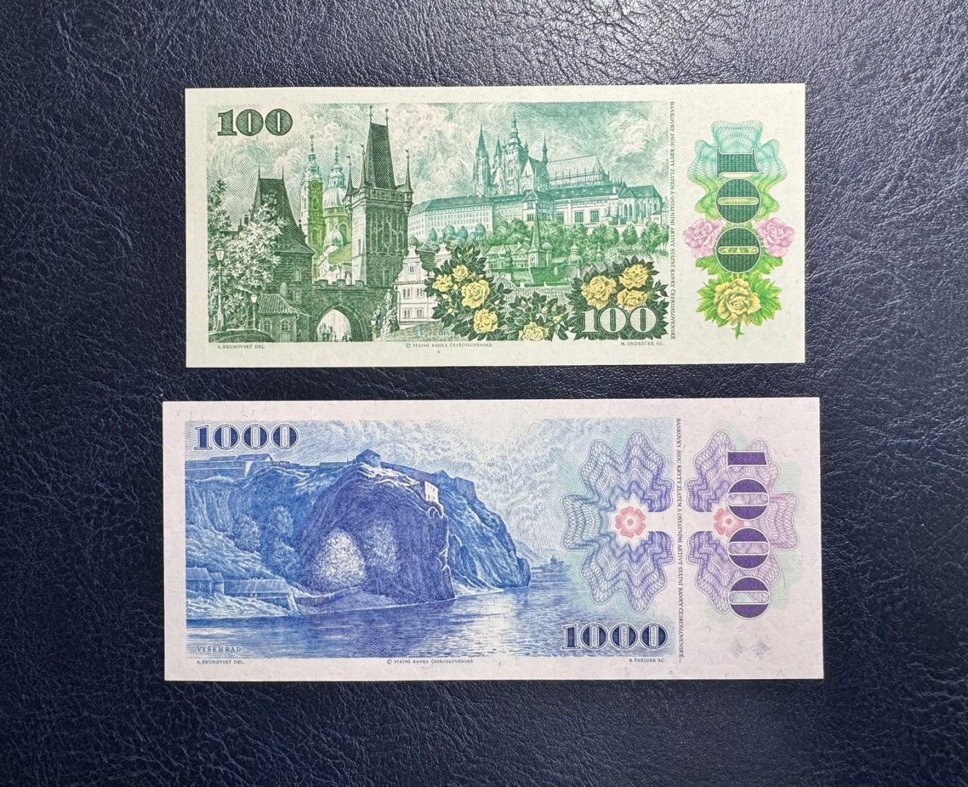 收藏联盟Quantum Auction 第334期拍卖  捷克斯洛伐克1985-89年10到1000克朗 品相全新UNC