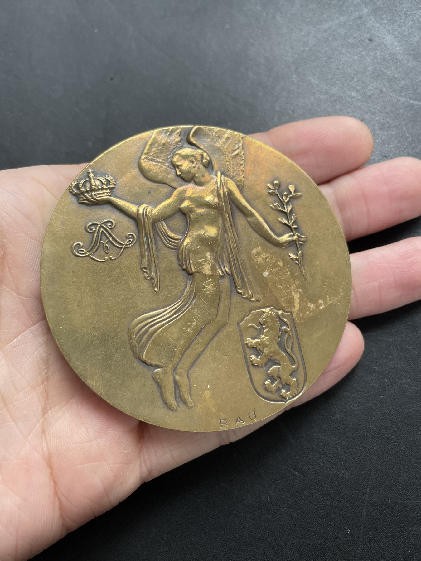 「木头集藏」章牌专场-第39期 比利时独立100周年纪念大铜章  直径：70 mm