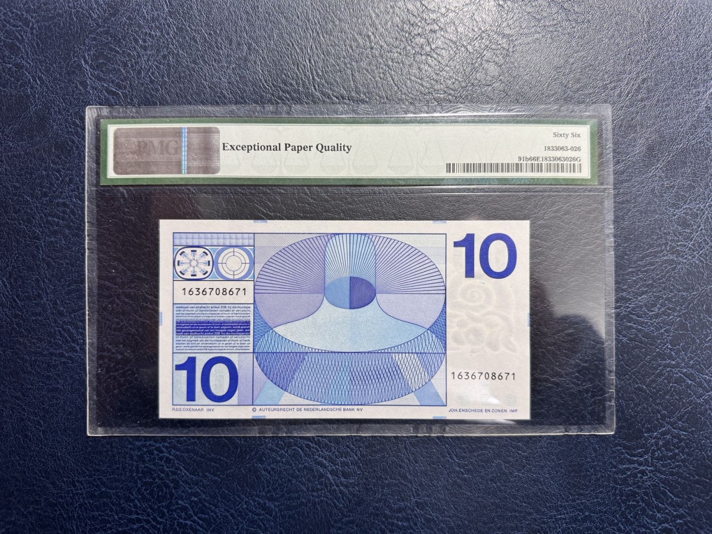 收藏联盟Quantum Auction 第334期拍卖  荷兰1968年10盾 PMG66 号码全程无47 哈尔斯