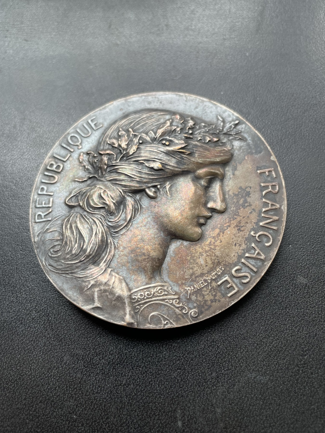 「木头集藏」章牌专场-第39期 D.Dupuis&Marey ～1923年法国巴黎市政镀银大铜章   直径：68 mm，边铭：丰饶角 BRONZE，少见版本。