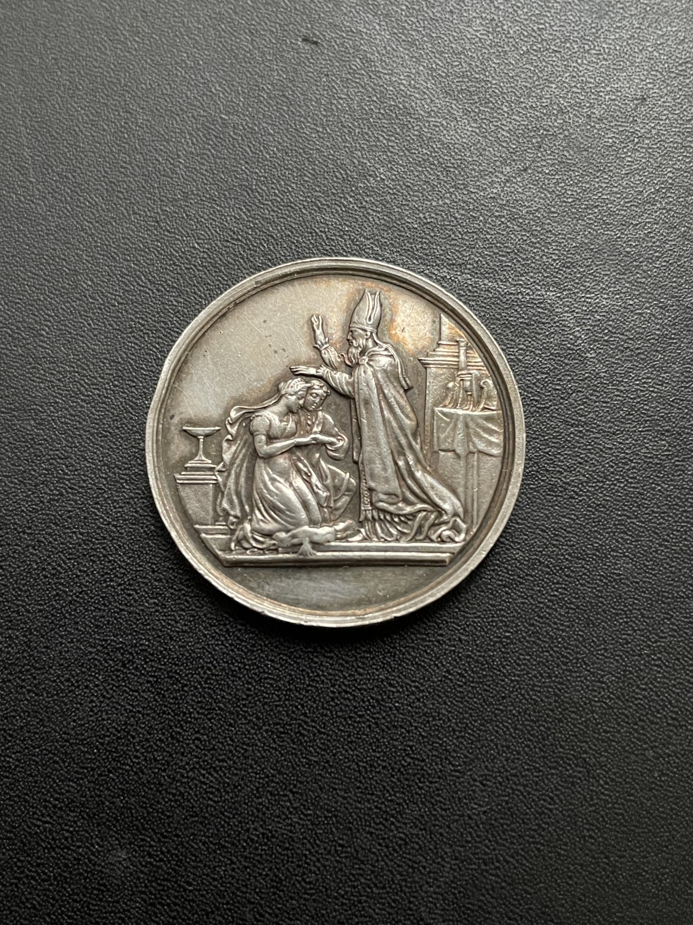 「木头集藏」章牌专场-第39期 法国婚礼银章  直径：27.5mm，9.7g，边铭：蜜蜂 ARGENT