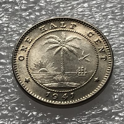 外币初藏 第五场 - 利比里亚1941年半分 1/2分