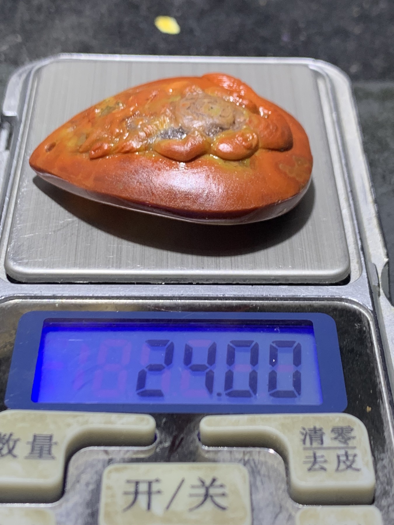 精美亚光高润度冰飘心战国红玛瑙雕刻玲珑现世吊坠一个