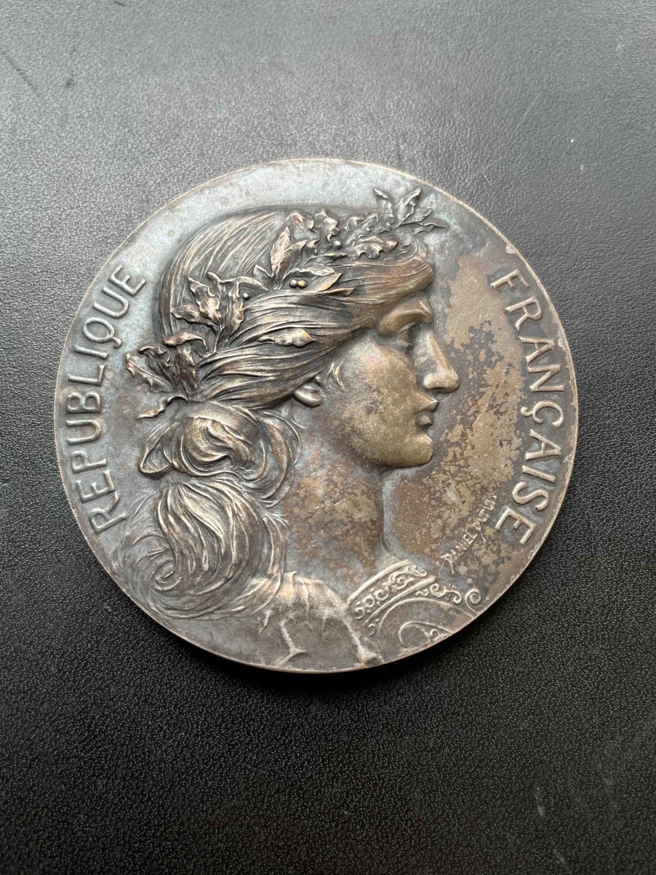 「木头集藏」章牌专场-第39期 D.Dupuis&Marey ～1923年法国巴黎市政镀银大铜章   直径：68 mm，边铭：丰饶角 BRONZE，少见版本。