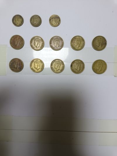 【20240401】非全新硬币和纸币第126场 - 香港硬币5仙3枚，1毫10枚，英王版