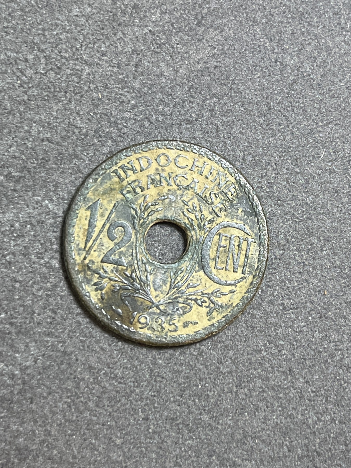 神仙姐姐散币好品专场第二十六期（无佣金满邮自动发出 1935年 法属印度1/2分