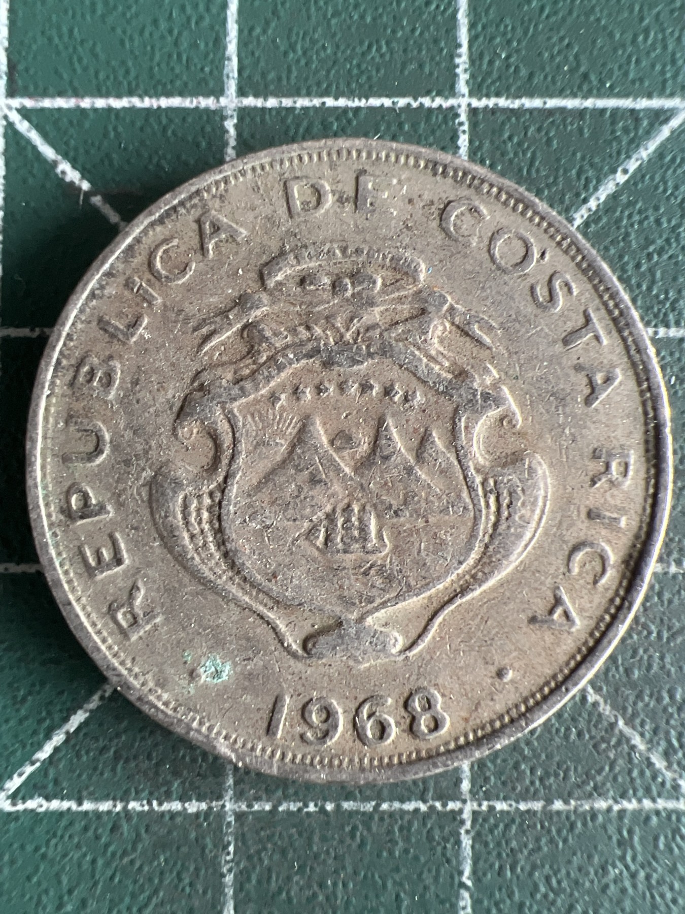 第565期 硬币专场 （无押金，捡漏，全场50包邮，偏远地区除外，接收代拍业务） 哥斯达黎加50分  1968年