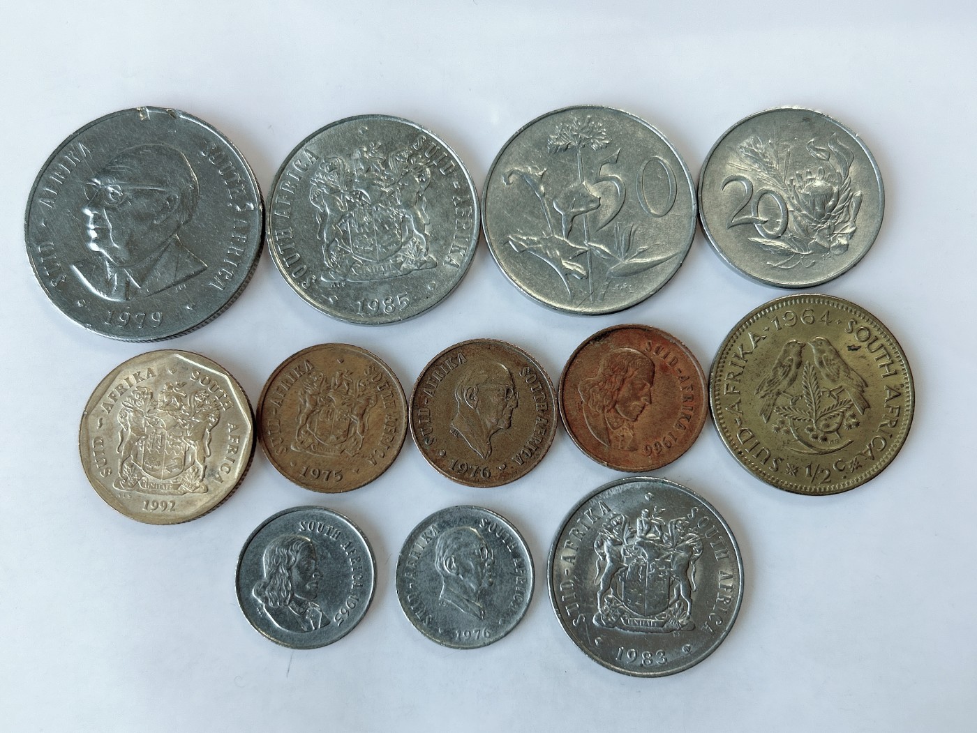 第一海外回流一元起拍收藏 散币专场 第75期 南非硬币 12枚 无重复