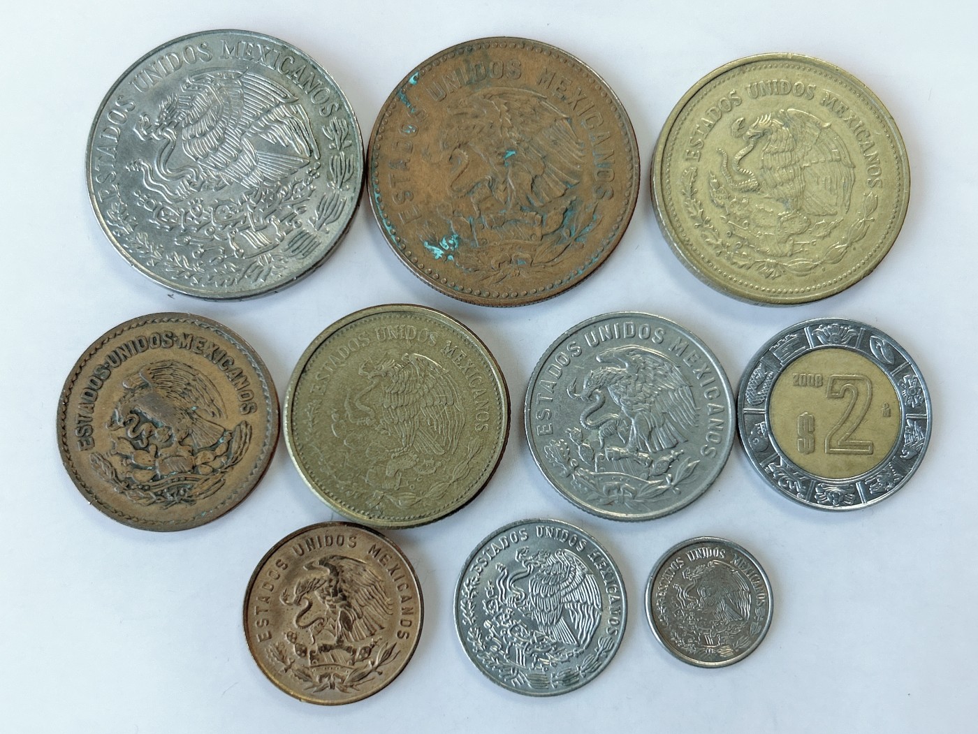 第一海外回流一元起拍收藏 散币专场 第75期 墨西哥硬币 10枚 无重复