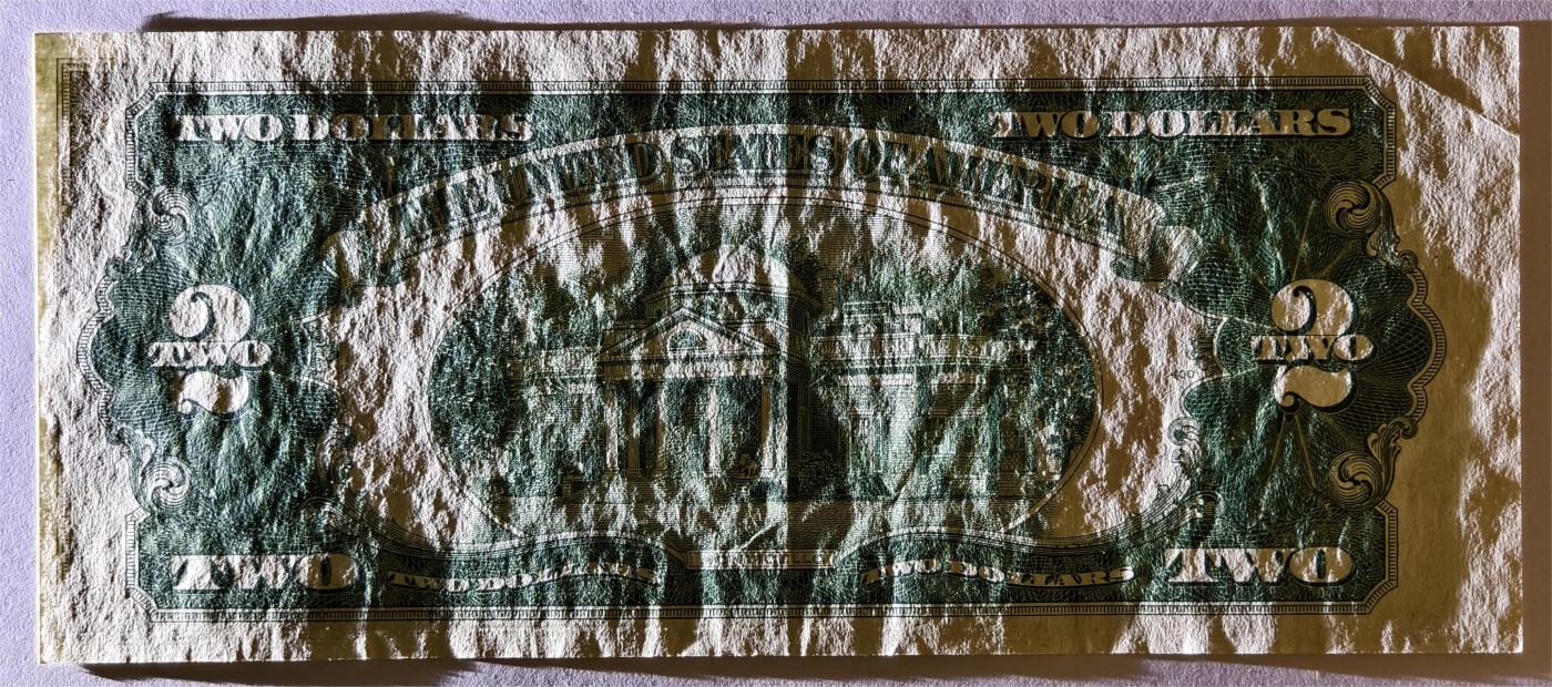 紫瑗钱币——第335期拍卖——纸币场 美国 1953年 B序列 托马斯·杰斐逊 2美元 红印 政府券 AU