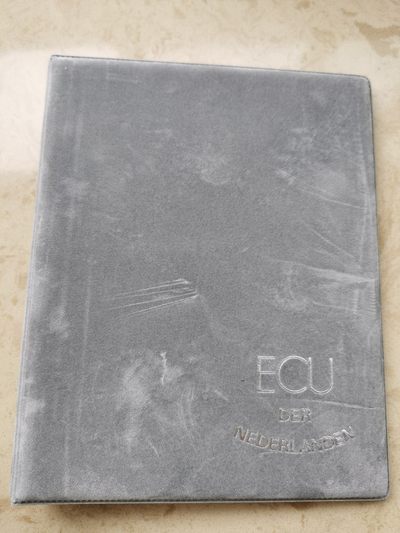 道一币馆币章第四十九场 - 原册带证书 荷兰1995年法学家格劳秀斯逝世350周年埃居纪念币五枚 三银二镍缺金币