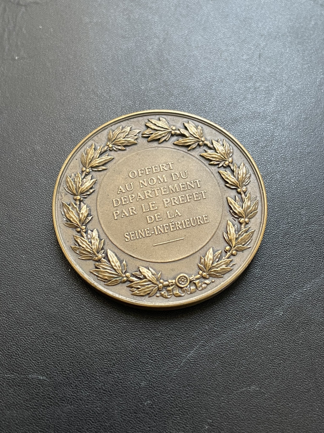 「木头集藏」章牌专场-第39期 A.Dubois～法国塞纳河铜奖章 直径：41mm，边铭：丰饶角 BRONZE