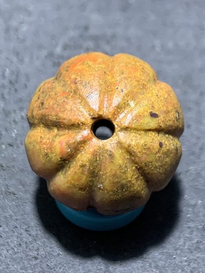 精美亚光冰飘草花纹战国红玛瑙手工雕刻瓜珠一颗！ - 精美亚光冰飘草花纹战国红玛瑙手工雕刻瓜珠一颗！