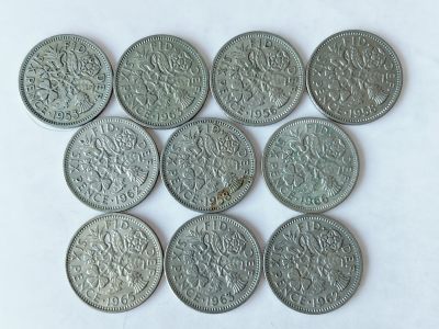 第一海外回流一元起拍收藏 散币专场 第75期 - 英国6便士 伊丽莎白二世 10枚