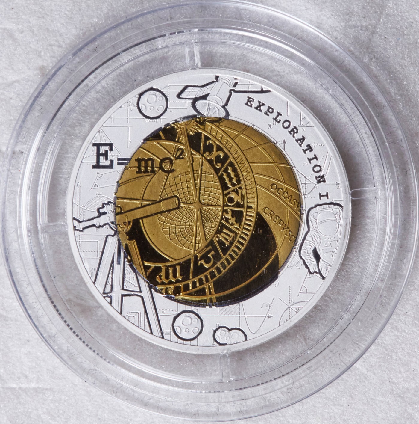 S&S Numismatic世界钱币-拍卖 第115期  加纳2017年 太空探索系列1 5塞地银+钽双色纪念银币 盒证齐全 发行量2222枚