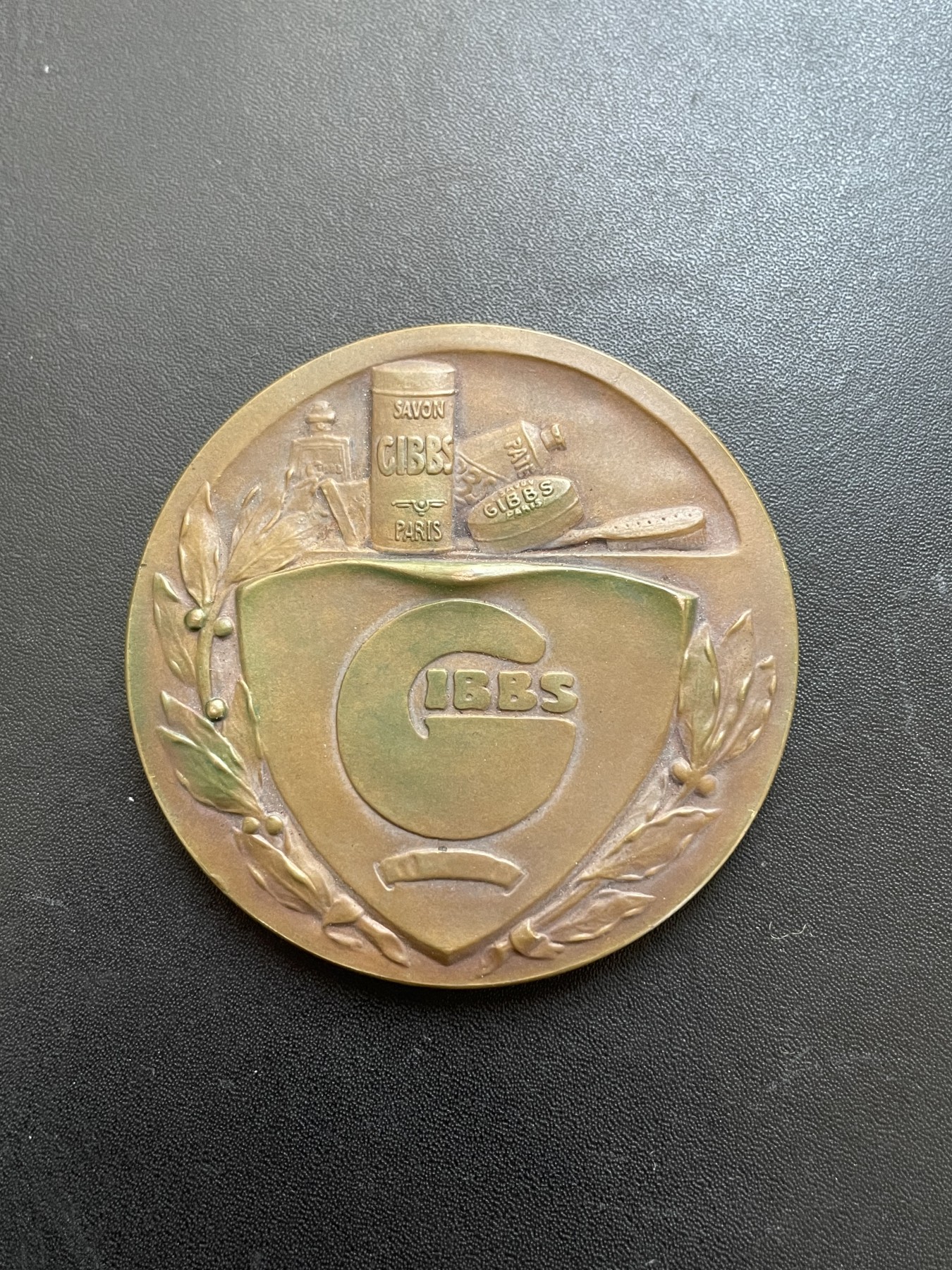 「木头集藏」章牌专场-第39期 法国射击形象铜章  直径：50 mm，边铭：三角 BRONZE