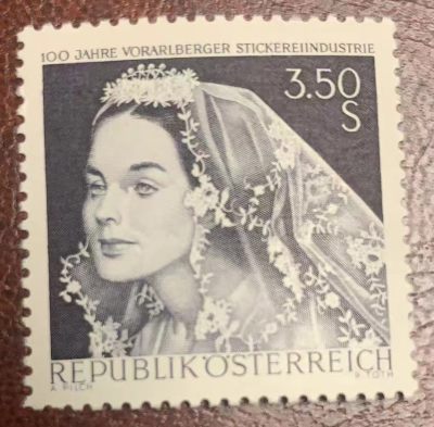 奥地利1968年婚纱美女模特邮票 - 奥地利1968年婚纱美女模特邮票
