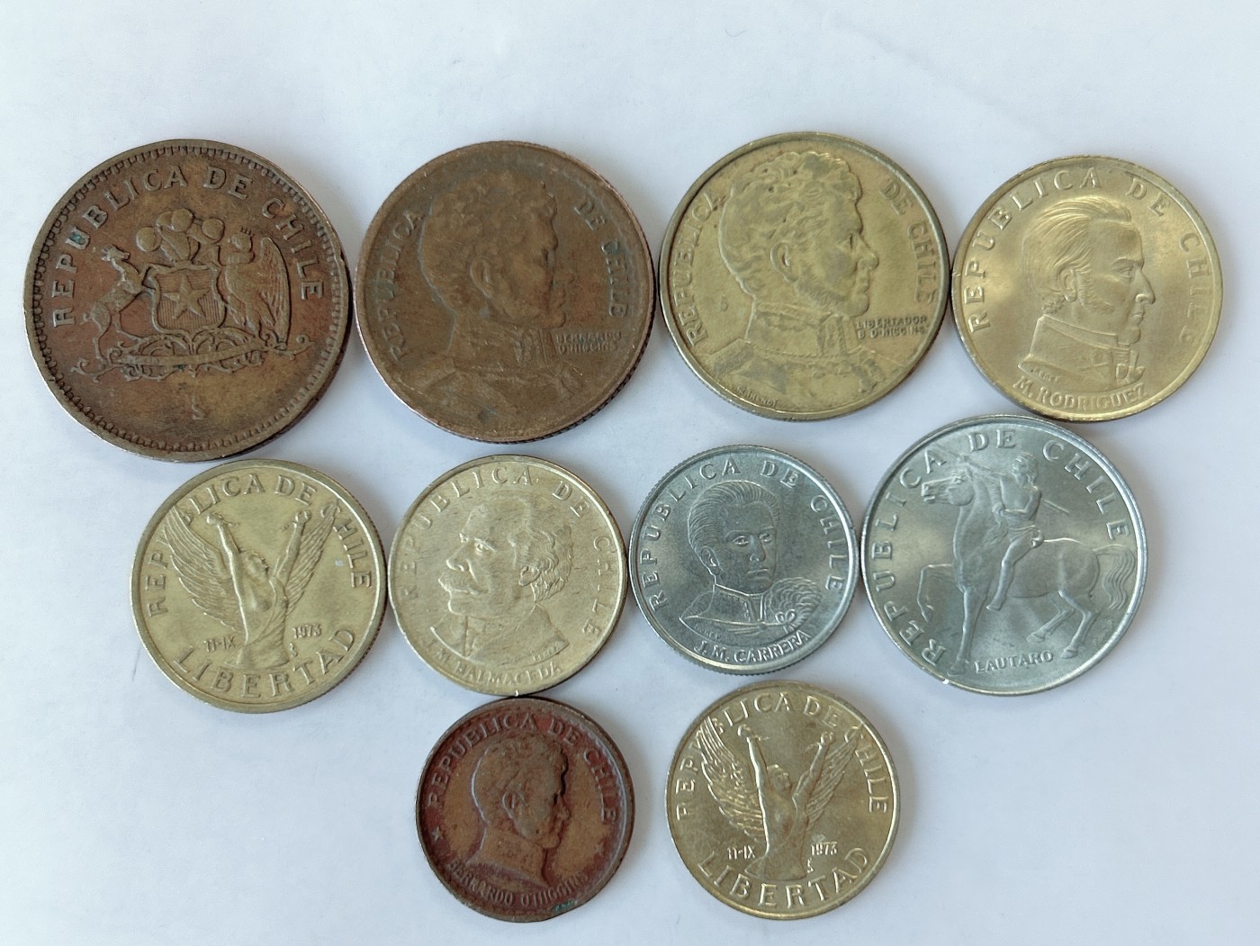 第一海外回流一元起拍收藏 散币专场 第75期 智利硬币 10枚 无重复
