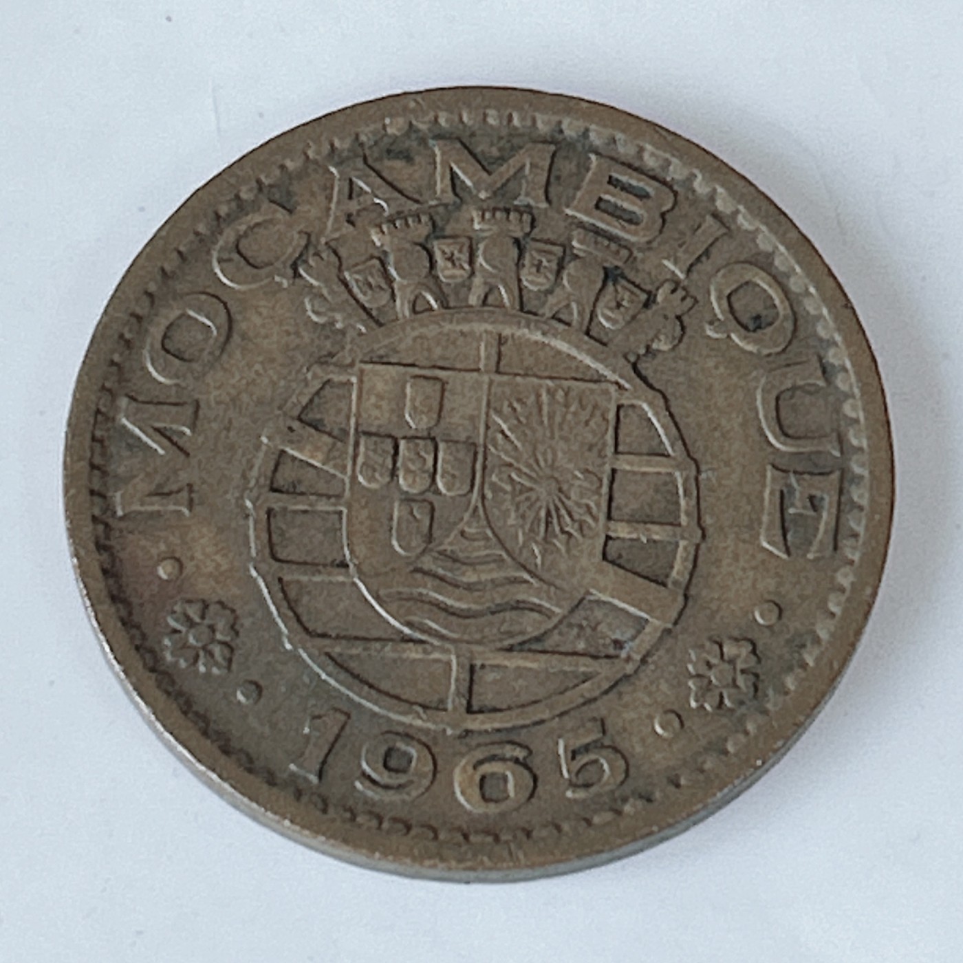 海外回流1元起拍小铺 各国钱币散币场 第10期 葡属莫桑比克1965年1埃斯库多铜币