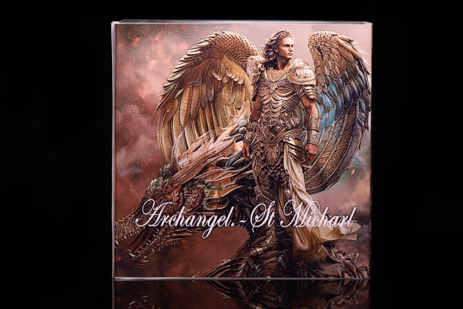 CSIS-GREAT评级精品钱币拍卖第二百四十期 拍多少算多少  喀麦隆2024年大天使长米迦勒屠龙2OZ仿古彩色双面高浮雕纪念银币