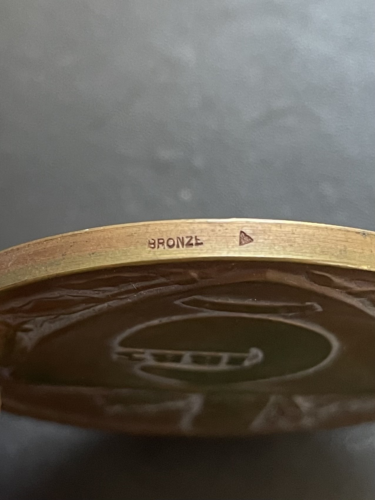 「木头集藏」章牌专场-第39期 法国射击形象铜章  直径：50 mm，边铭：三角 BRONZE