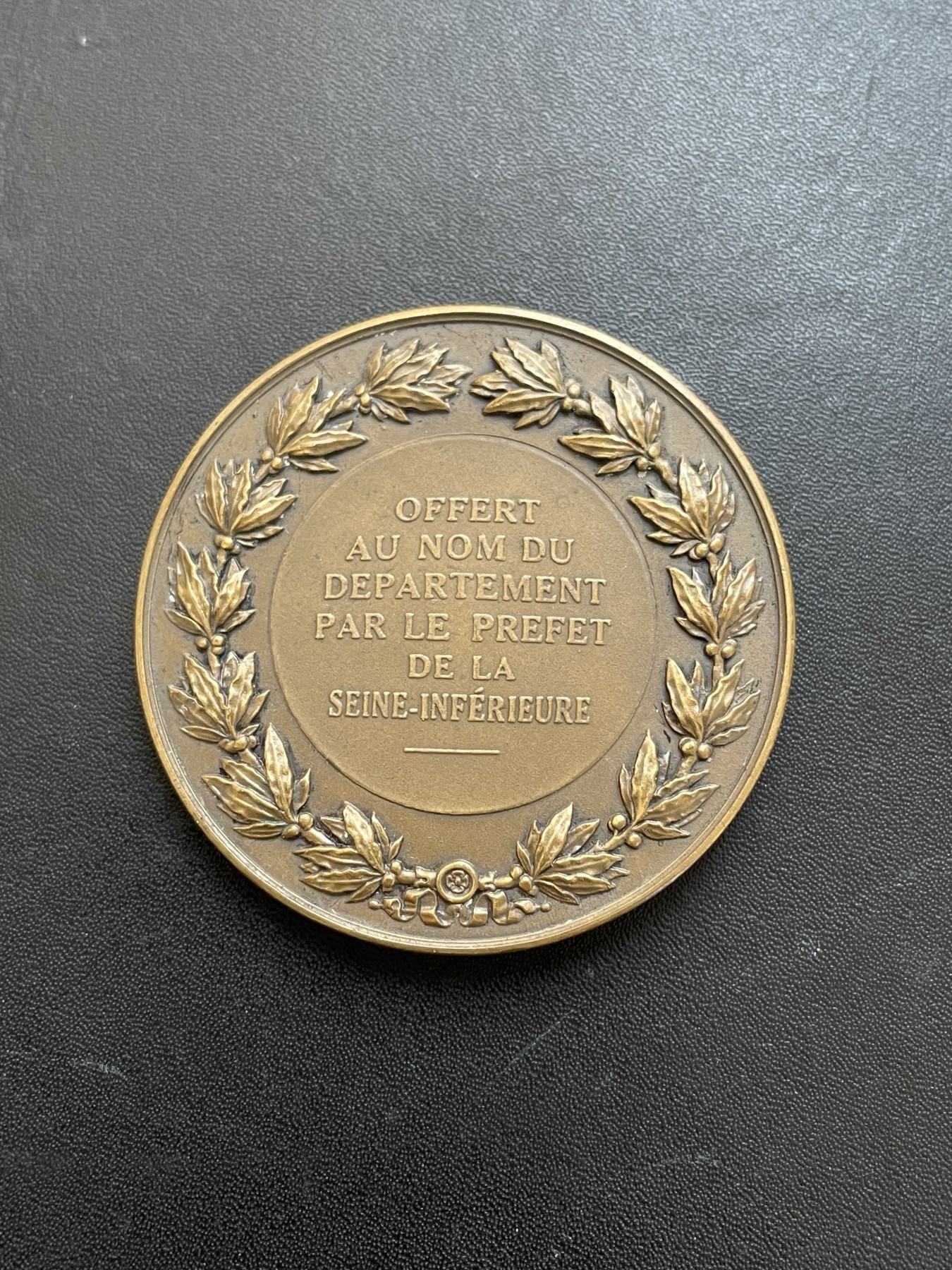 「木头集藏」章牌专场-第39期 A.Dubois～法国塞纳河铜奖章 直径：41mm，边铭：丰饶角 BRONZE