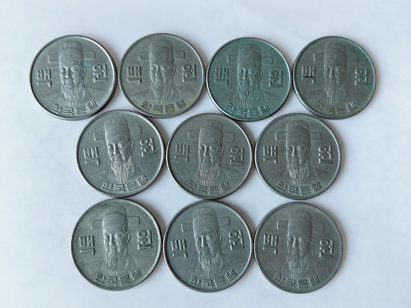 第一海外回流一元起拍收藏 散币专场 第75期 韩国70年代李舜臣100元 10枚