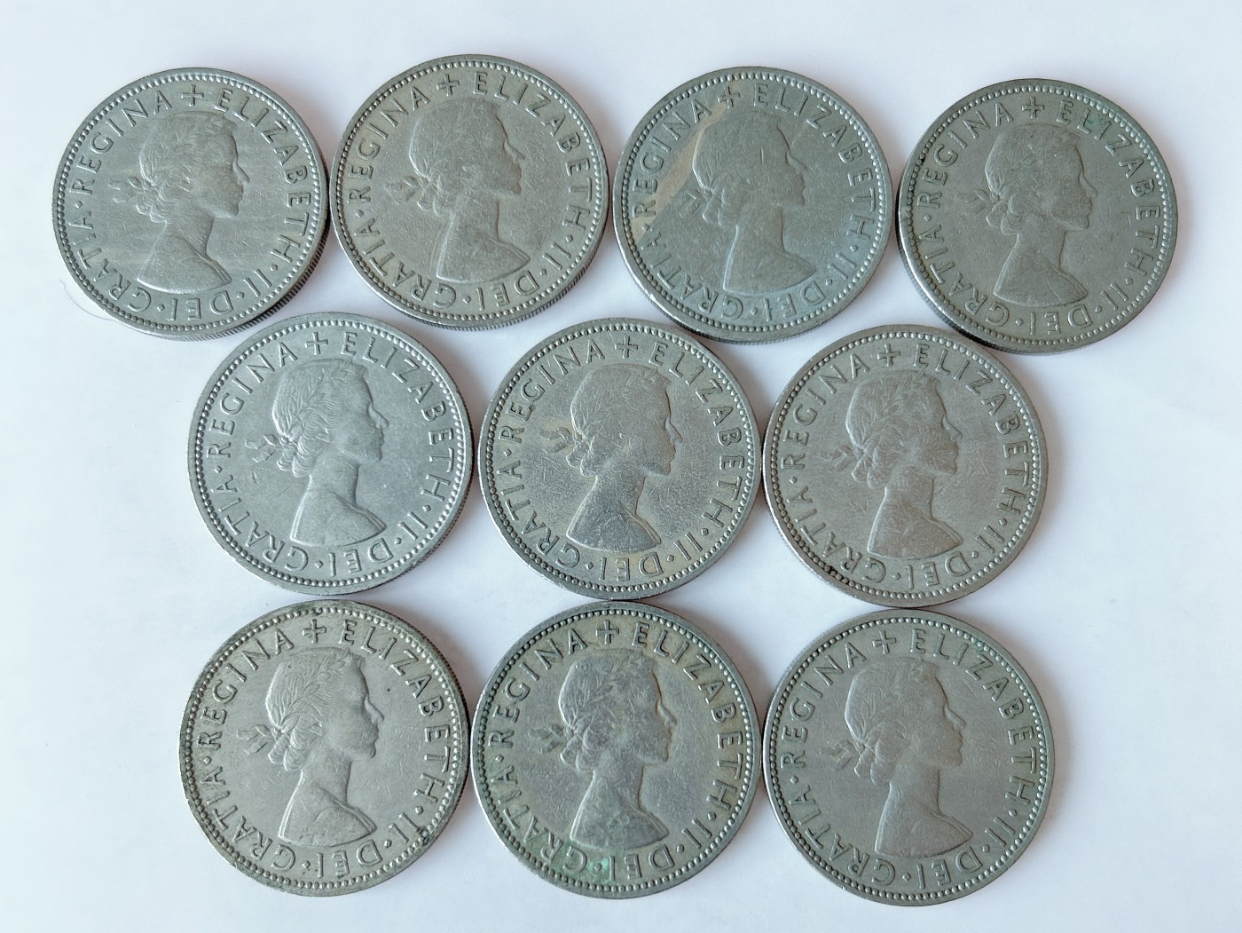 第一海外回流一元起拍收藏 散币专场 第75期 英国2先令 伊丽莎白二世 10枚