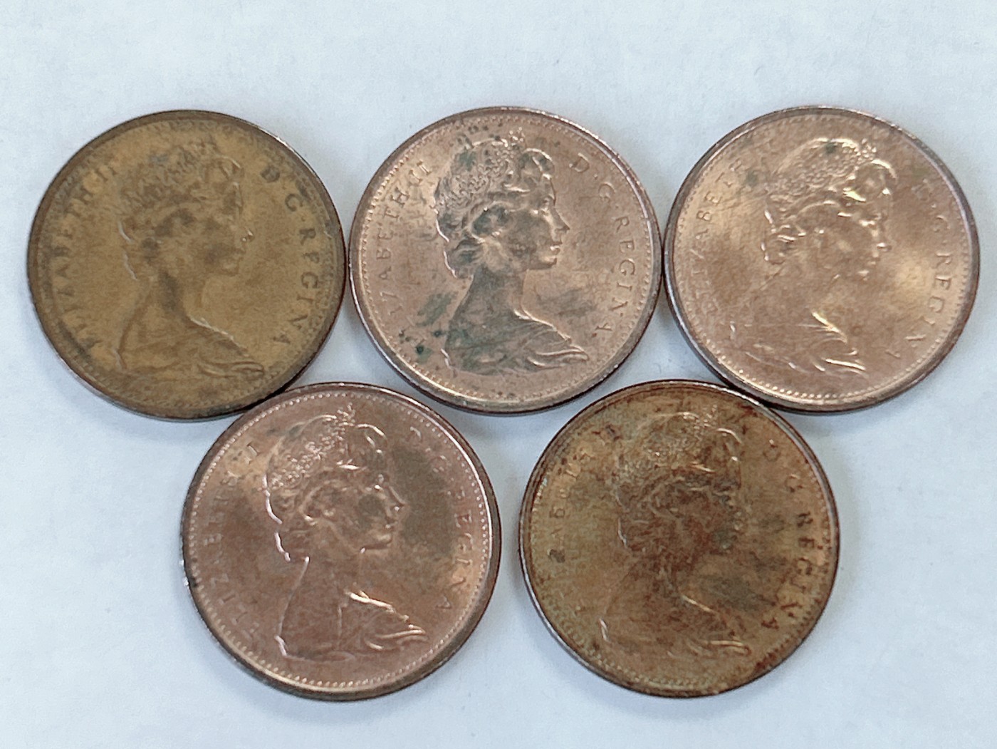 第一海外回流一元起拍收藏 散币专场 第75期 加拿大1967年联邦百年1分纪念币 5枚