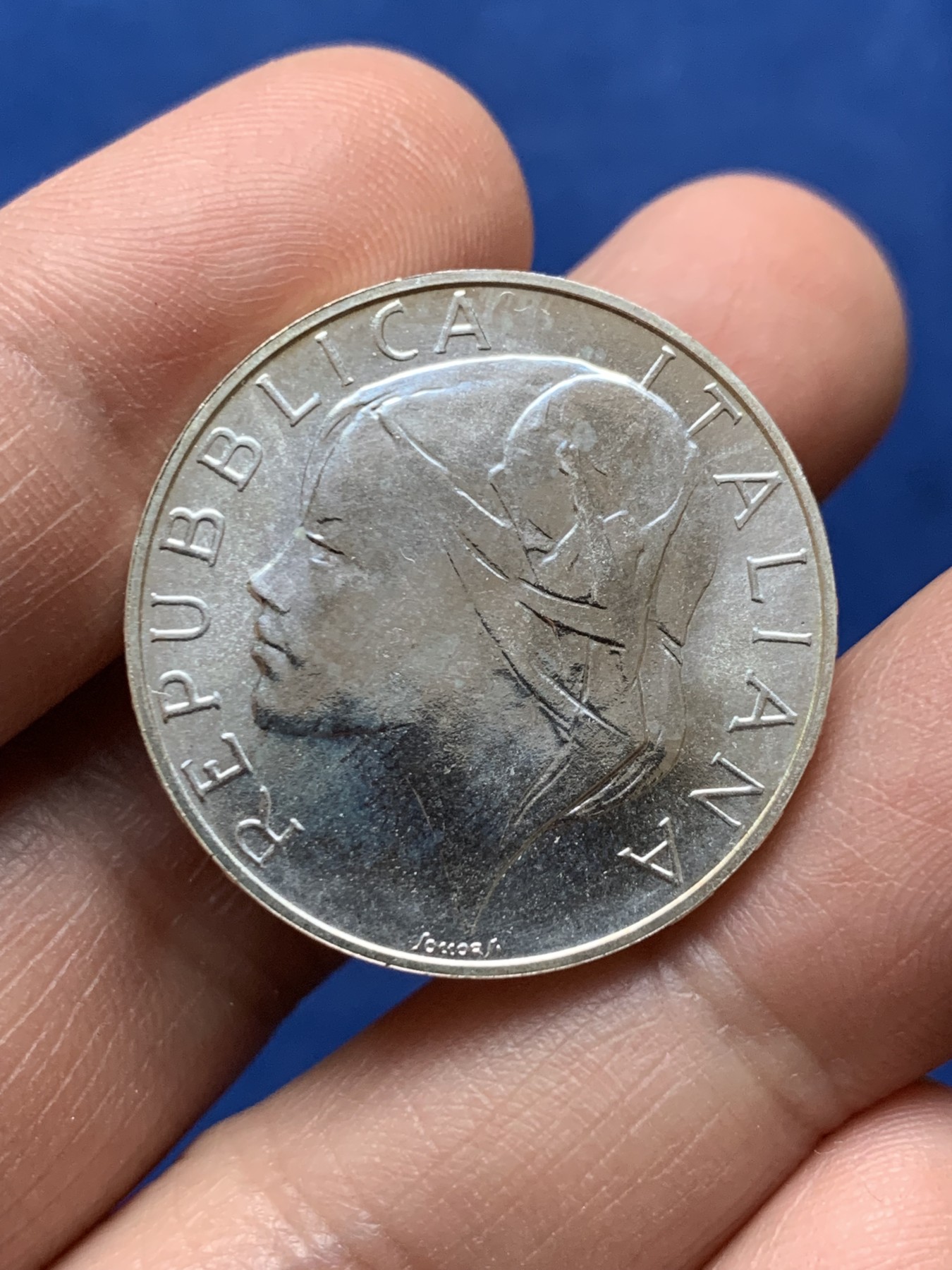 《竞宝斋》第253场-周日，周一，周二 3场连拍 (全场包邮) 意大利世界杯500里拉纪念银币