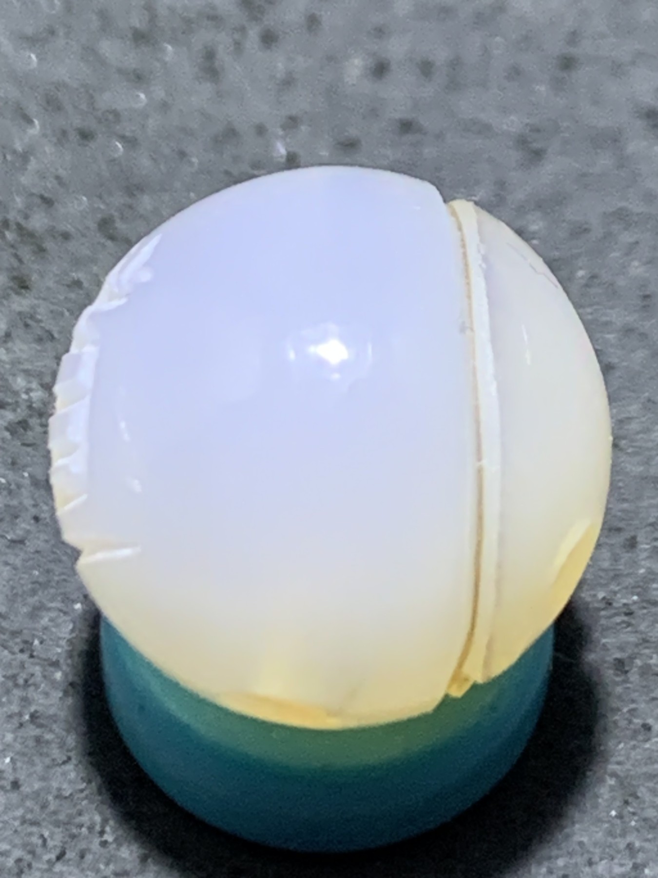 精美高玉化亚光海洋玉髓手工俏色巧雕道字太极意境圆珠一个