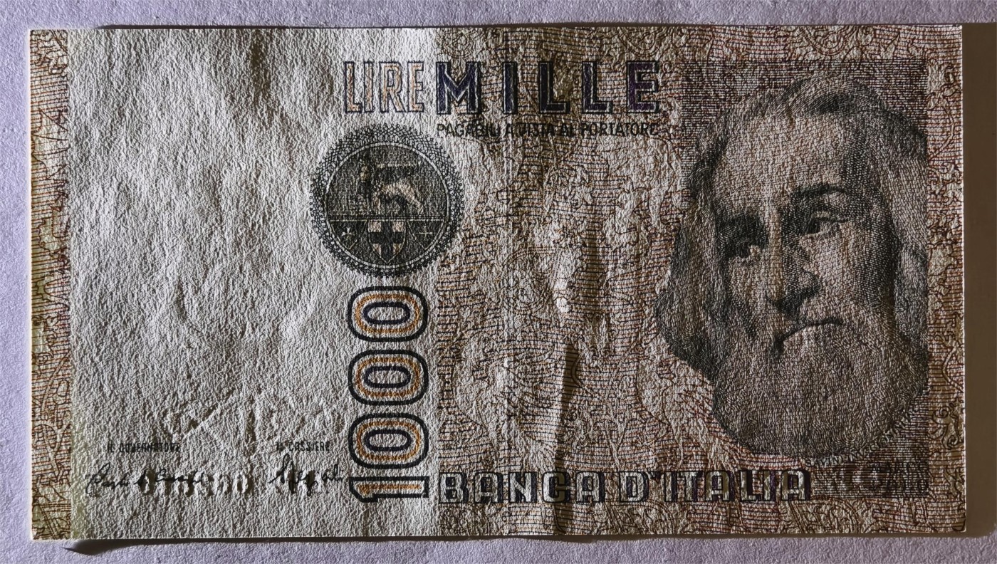 紫瑗钱币——第335期拍卖——纸币场 意大利 1982年 达·芬奇 1000里拉 UNC-