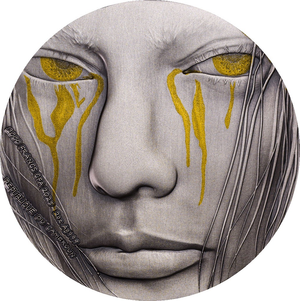 CSIS-GREAT评级精品钱币拍卖第二百四十期 拍多少算多少 喀麦隆2025年北欧神话弗蕾亚女神金色眼泪2OZ仿古高浮雕纪念银币