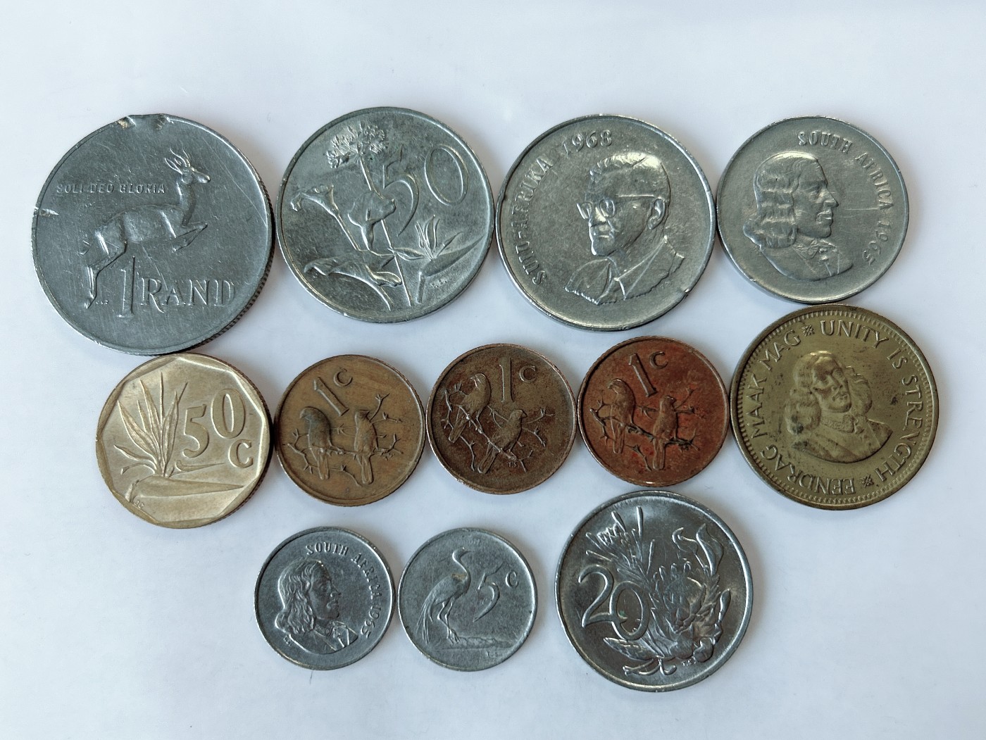 第一海外回流一元起拍收藏 散币专场 第75期 南非硬币 12枚 无重复