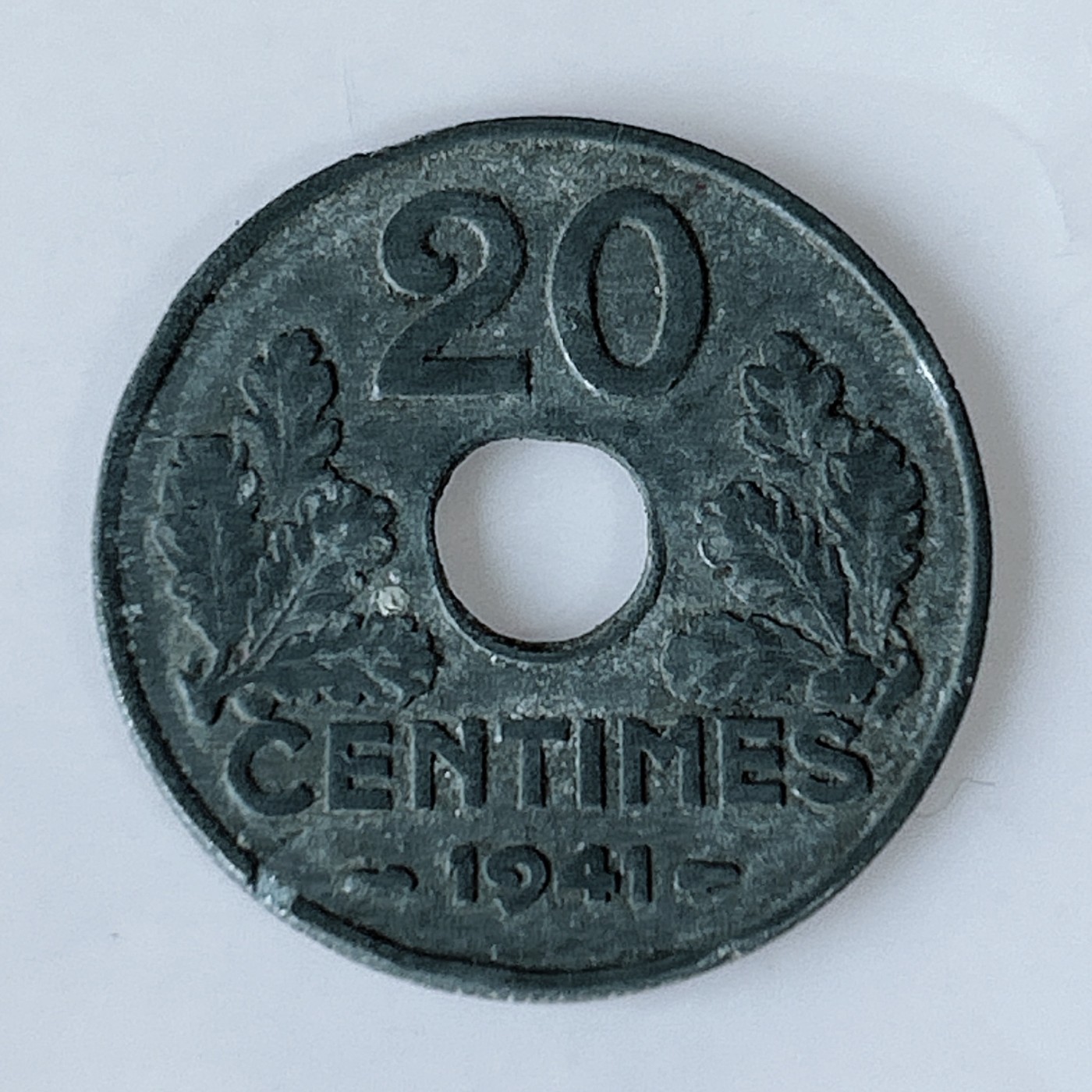 海外回流1元起拍小铺 各国钱币散币场 第10期 法国1941年20分锌币