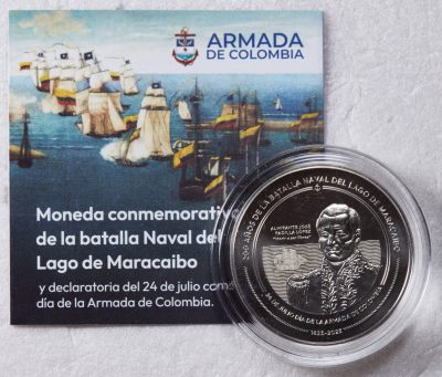 S&S Numismatic世界钱币-拍卖 第76期 - 哥伦比亚2023年 马拉开波湖海战200周年 1000比索纪念币 带证书