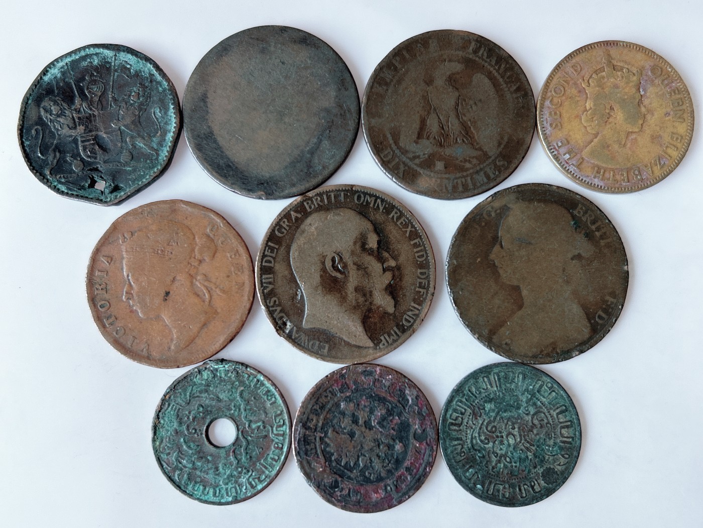 第一海外回流一元起拍收藏 散币专场 第75期 老铜币一组 10枚