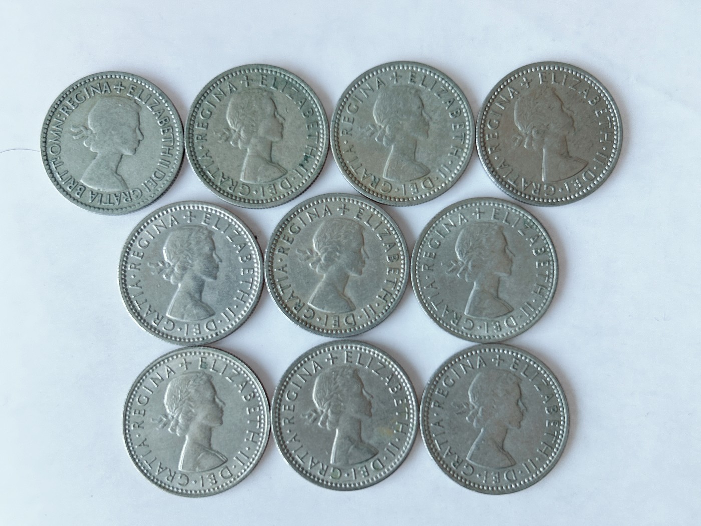 第一海外回流一元起拍收藏 散币专场 第75期 英国6便士 伊丽莎白二世 10枚