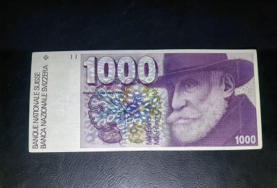 叁拾收藏第6期 - 瑞士1988年1000法郎 大蚂蚁  A冠  XF